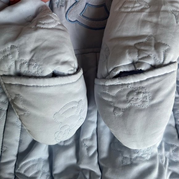 Le Petit Rothschild Infant Snowsuit 6mo Attached Mittens Booties Puffer Bunting - Picture 7 of 14